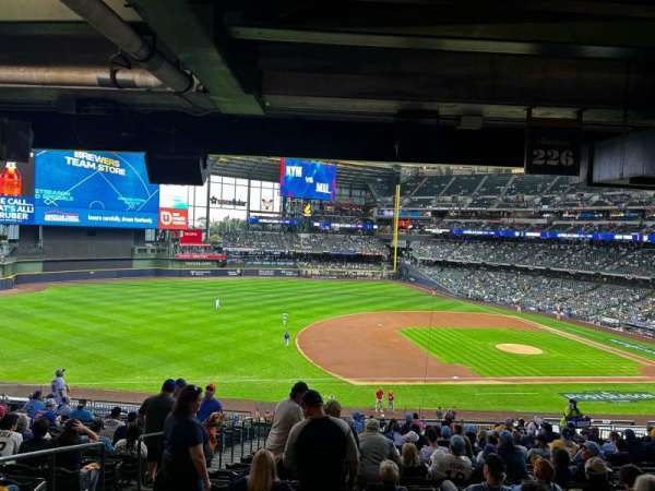 American Family Field, section: 226, row: 19, seat: 10