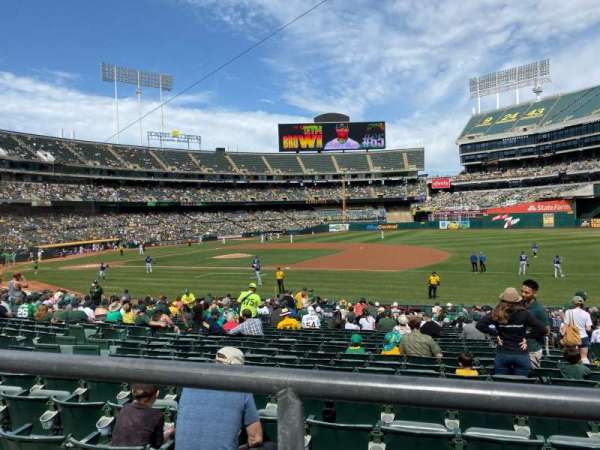 Oakland Coliseum, section: 110, row: 21, seat: 4