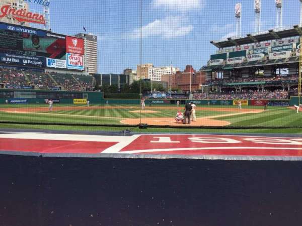 Progressive Field, section: 155, row: F, seat: 2
