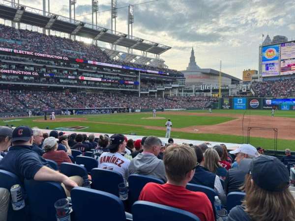 Progressive Field, section: 140, row: P, seat: 1