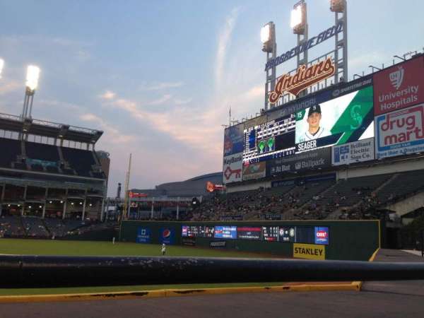 Progressive Field, section: 109, row: A, seat: 3