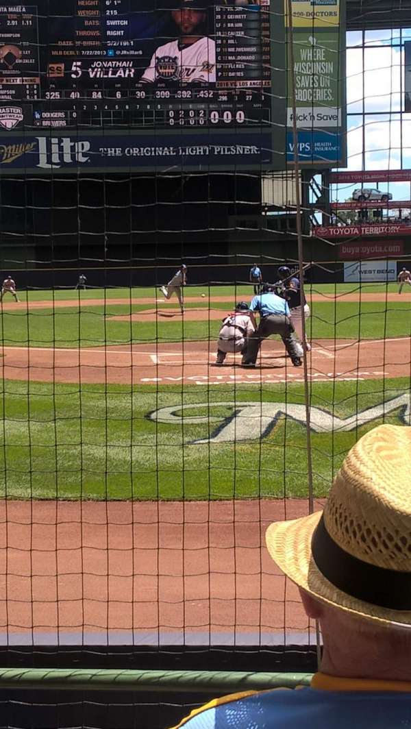 American Family Field, section: 118, row: 3, seat: 1