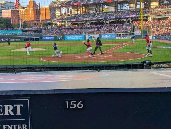 Progressive Field, section: 156, row: G, seat: 7