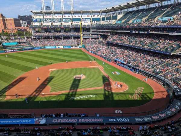 Progressive Field, section: 460, row: A, seat: 8