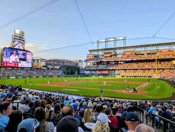 Coors Field, section: 134, row: 22, seat: 1