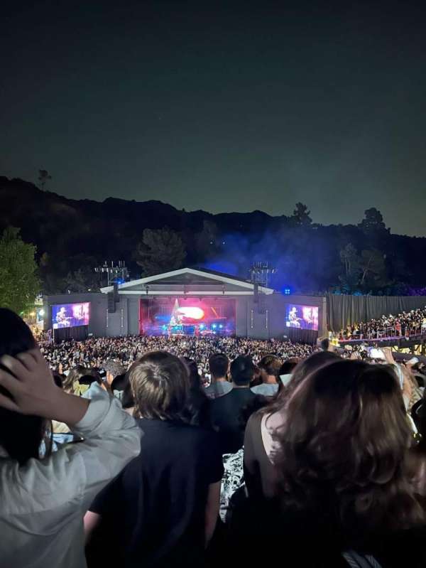 The Greek Theatre, section: Bench Right, row: A, seat: 24