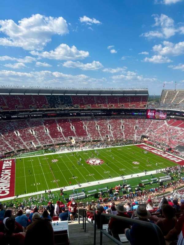 Bryant-Denny Stadium, section: U4, row: 27, seat: 1