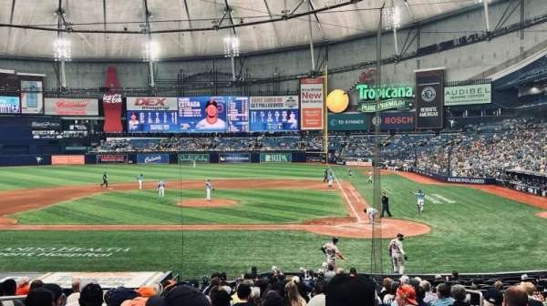 Tropicana Field, section: 109, row: Aa, seat: 6