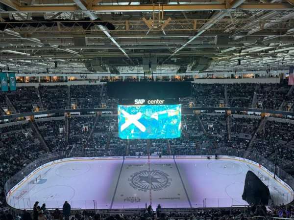 SAP Center, section: P8, row: 1, seat: 5