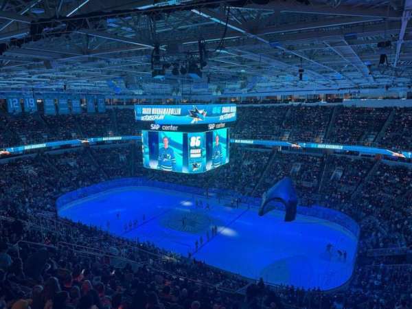 SAP Center, section: P2, row: 1, seat: 3