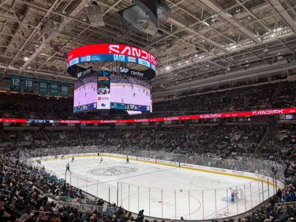 SAP Center, section: 126, row: 21, seat: 1