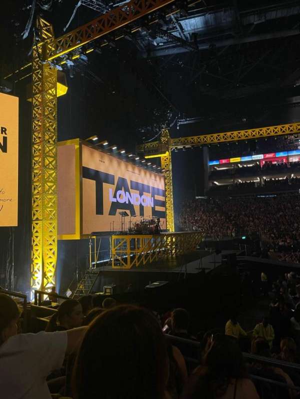 The O2, London, section: 101, row: K, seat: 21