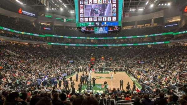 Fiserv Forum, section: 112, row: 13, seat: 1