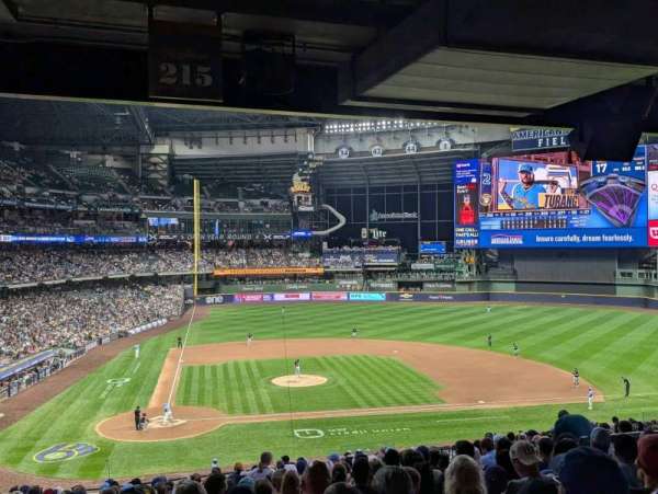 American Family Field, section: 215, row: 19, seat: 11