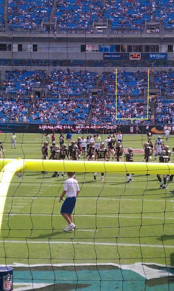 Bank of America Stadium, section: 101, row: 3, seat: 15