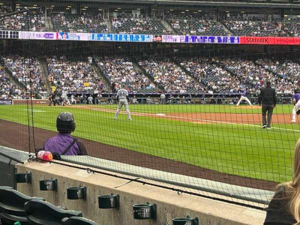 Coors Field, section: 117, row: 4, seat: 8