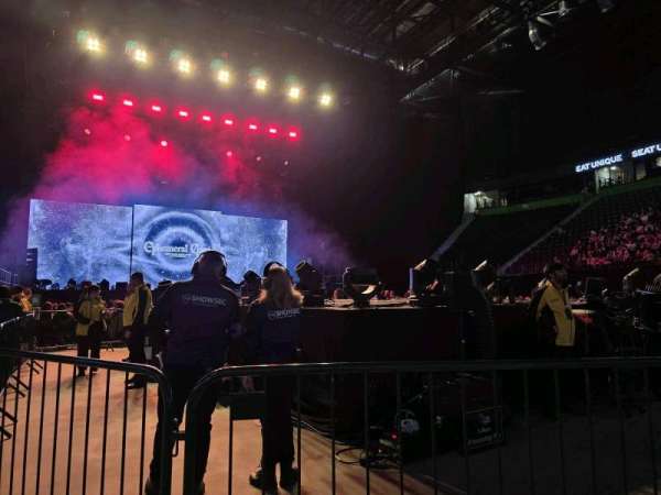 AO Arena, section: E, row: A, seat: 4