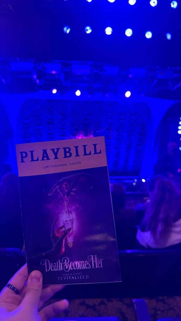 Lunt-Fontanne Theatre, section: Middle Mezzanine L, row: E, seat: 105
