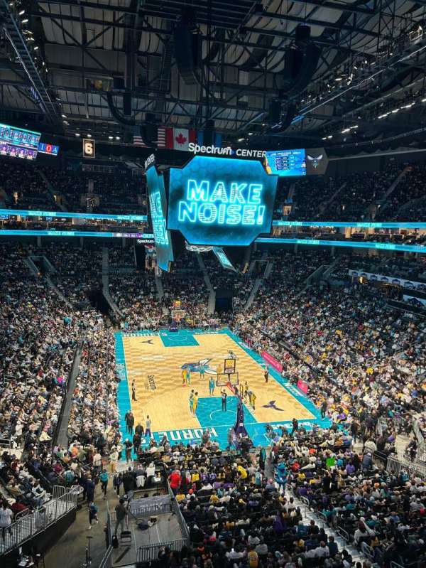Spectrum Center, section: 218, row: A1, seat: 6