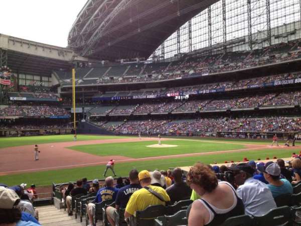 American Family Field, section: 124, row: 18, seat: 1