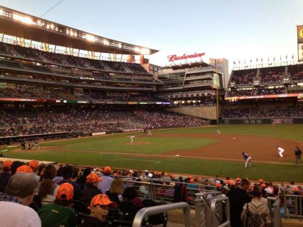Target Field, section: 106, row: 8, seat: 16