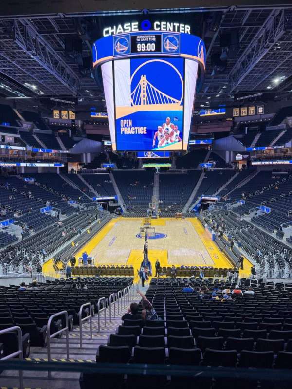 Chase Center, section: 109, row: WCA, seat: 2
