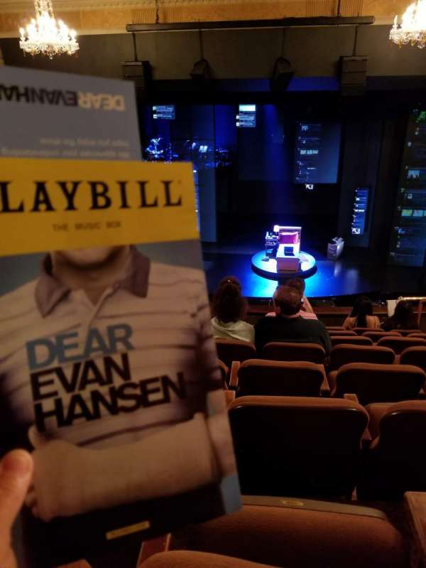 Music Box Theatre, section: Mezzanine C, row: H, seat: 104