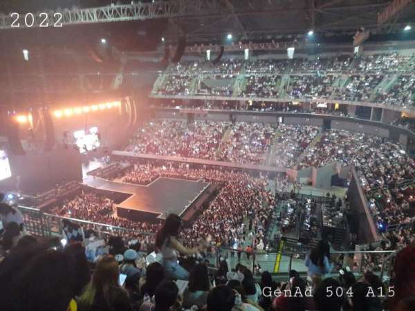 SM Mall of Asia Arena, section: 504, row: A, seat: 15