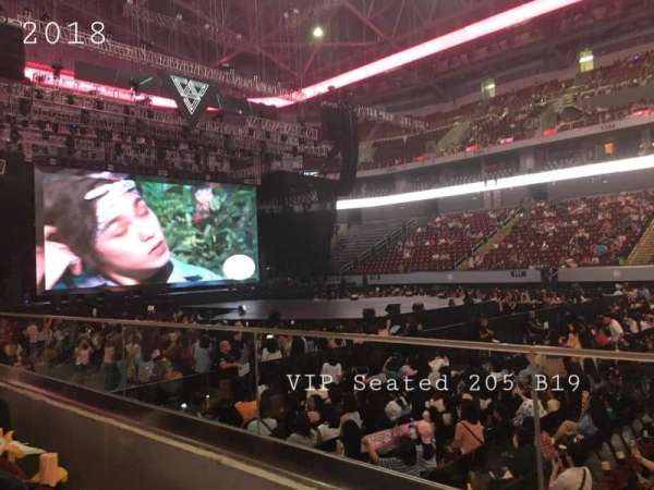 SM Mall of Asia Arena, section: 205, row: B, seat: 19