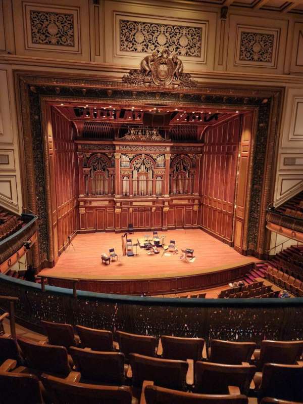 Jordan Hall at the New England Conservatory, section: Balcony Center, row: E, seat: 69