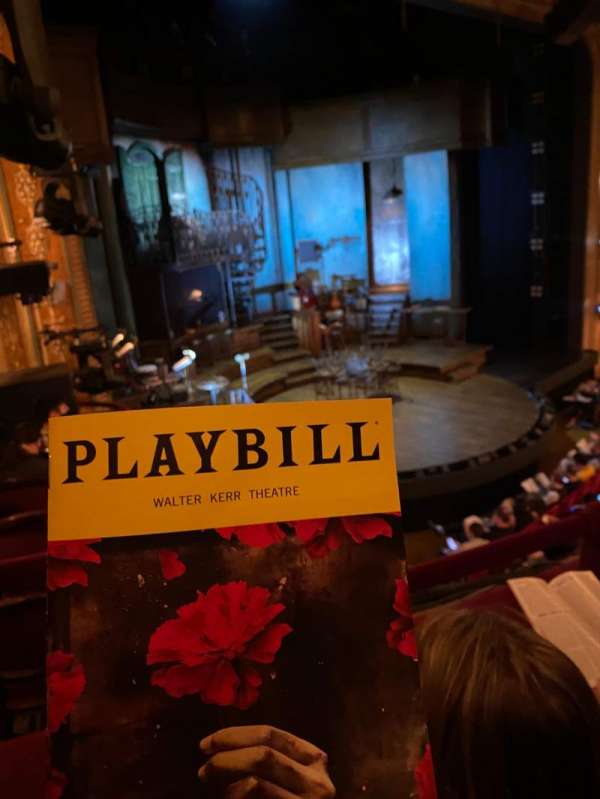 Walter Kerr Theatre, section: Mezzanine L, row: B, seat: 23