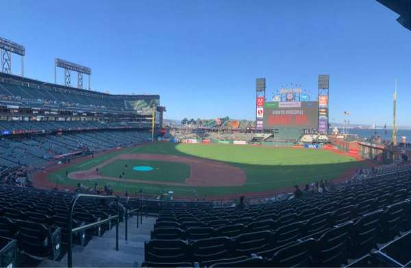 Oracle Park, section: 208, row: K, seat: 16