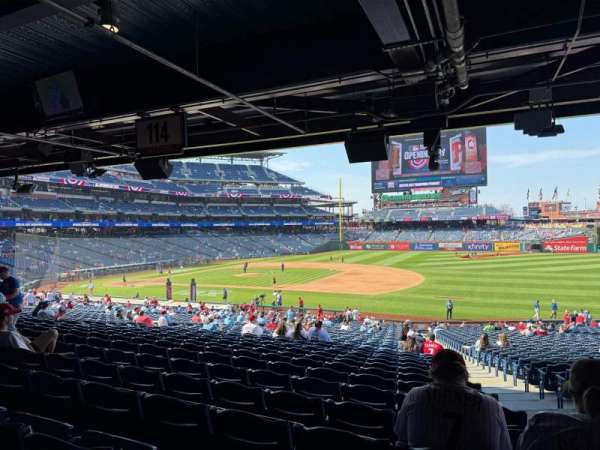 Citizens Bank Park, section: 114, row: 40, seat: 1 & 2