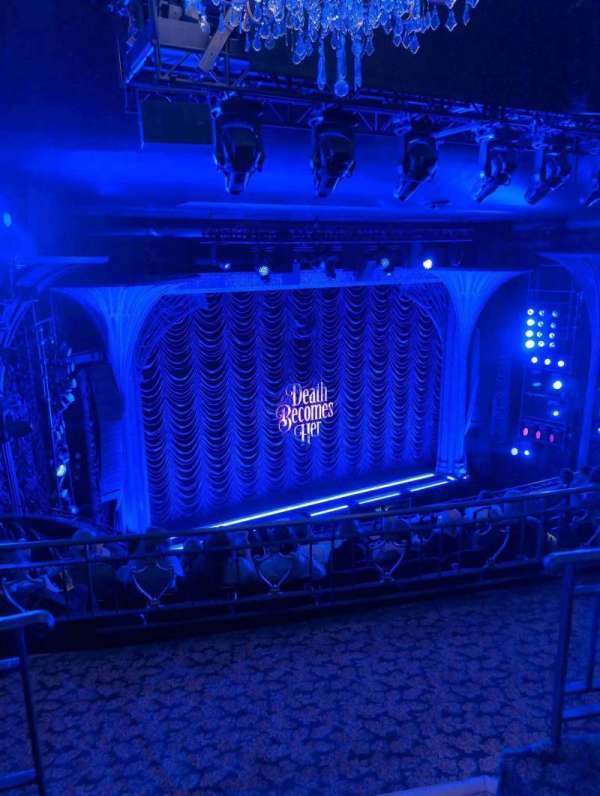 Lunt-Fontanne Theatre, section: Rear Mezzanine L, row: A, seat: 1