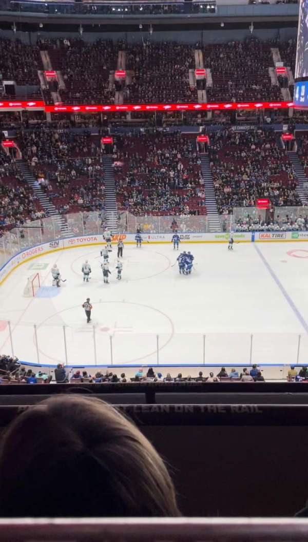 Rogers Arena, section: 310, row: 3, seat: 10