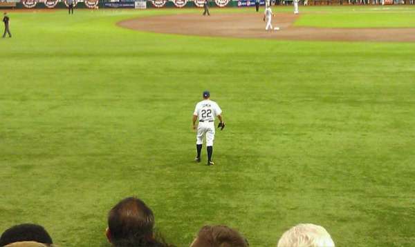 Tropicana Field, section: 123, row: F, seat: 5