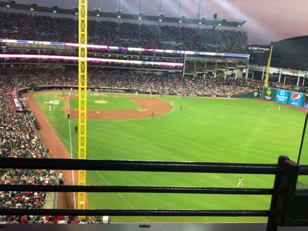 Progressive Field, section: 415, row: A, seat: 2