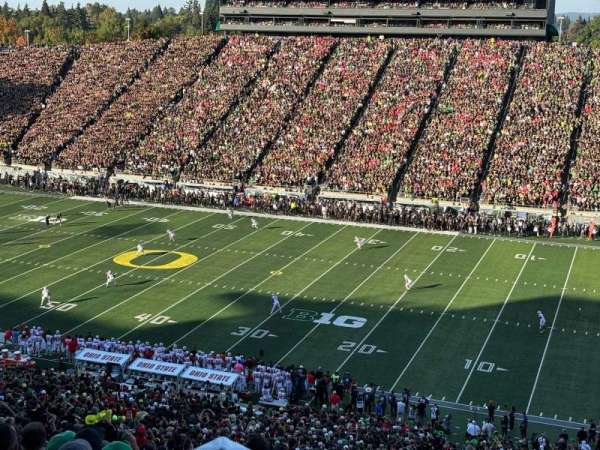 Autzen Stadium, section: 27, row: 67, seat: 23