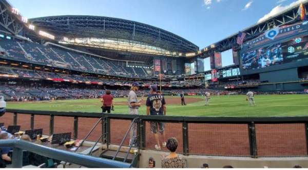 Chase Field, section: B, row: B, seat: 10