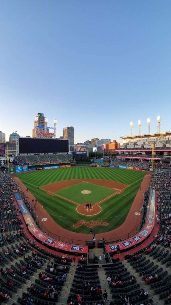 Progressive Field, section: 454, row: A, seat: 20