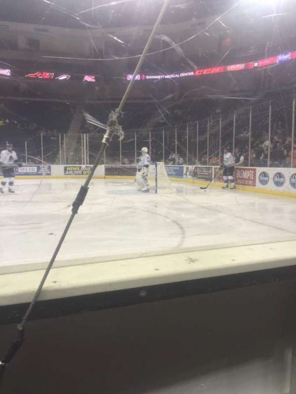 Gas South Arena, section: 107, row: A, seat: 1