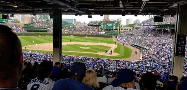 Wrigley Field, section: 214, row: 18, seat: 17
