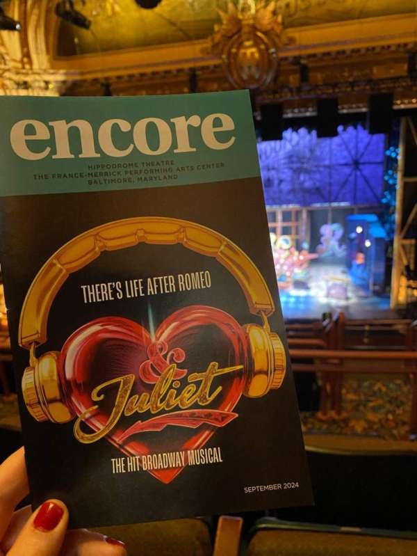 Hippodrome Theatre, section: Center Middle Balcony, row: F, seat: 314