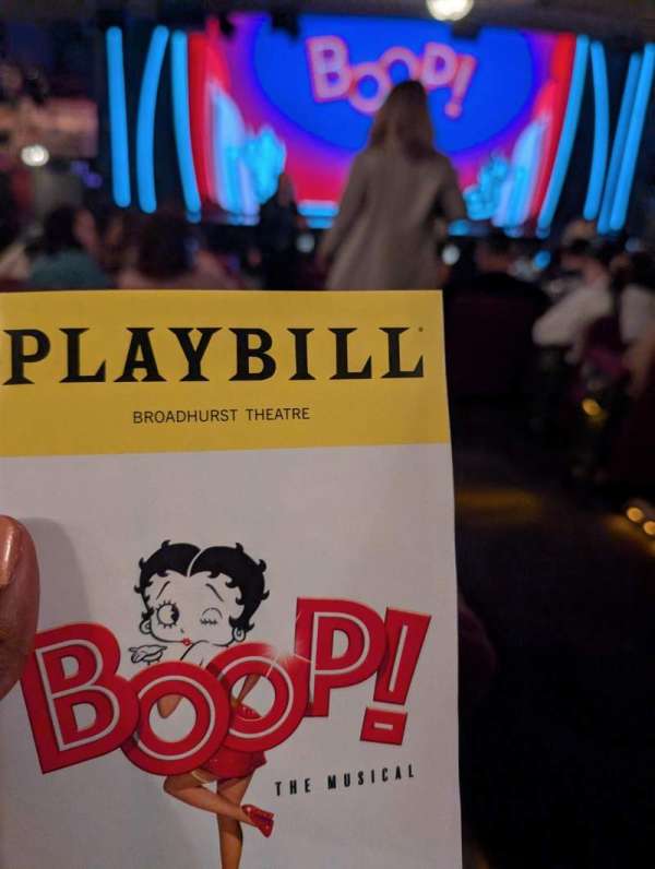 Broadhurst Theatre, section: Orchestra L, row: S, seat: 1