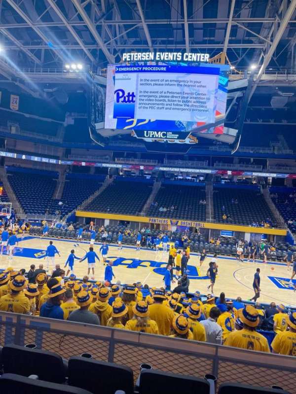 Petersen Events Center, section: 108, row: J, seat: 2
