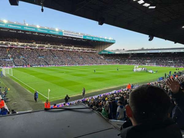 Elland Road, section: F23, row: B, seat: 9