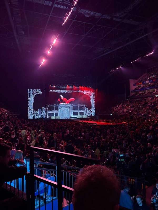 The O2, London, section: 104, row: P, seat: 140