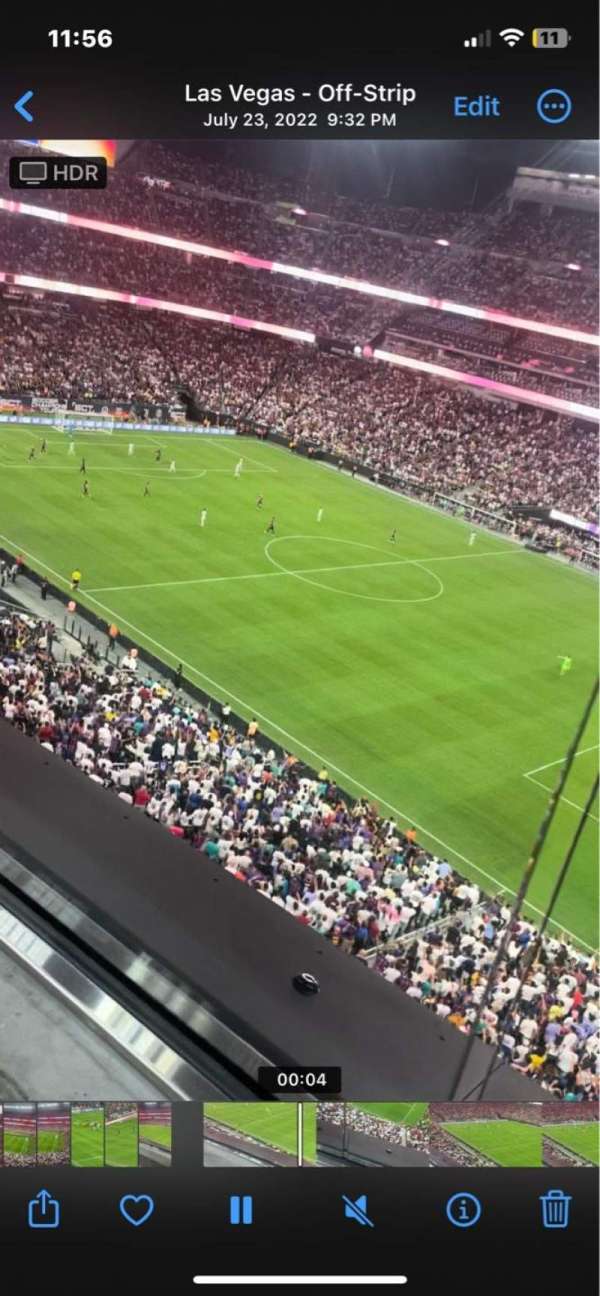 Allegiant Stadium, section: 207, row: 1, seat: 17