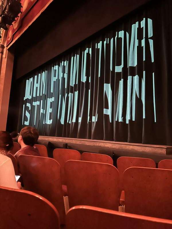 Booth Theatre, section: Orchestra R, row: C, seat: 8