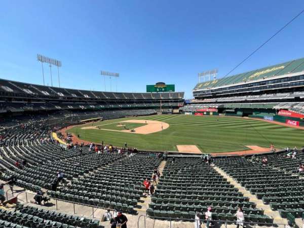 Oakland Coliseum, section: 208, row: 1, seat: 8